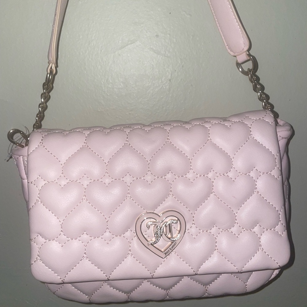 Juicy couture Pink Quilted Heart Shoulder Bag